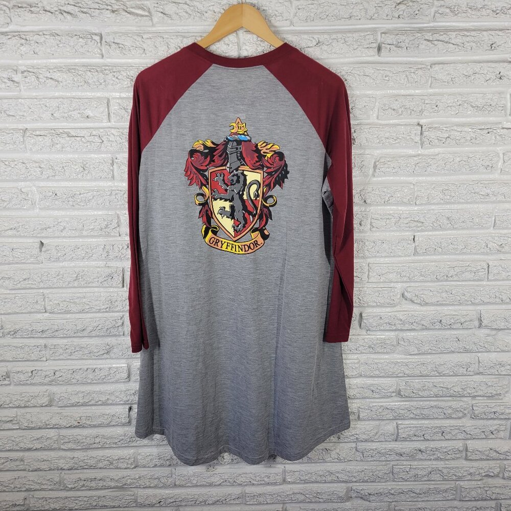 Harry Potter Gryffindor Women’s XL Pajama Sleep Tee Gray Maroon NOV15E